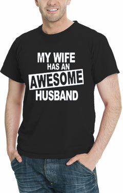 AFONiE Awesome Husband Men Graphic T-Shirt