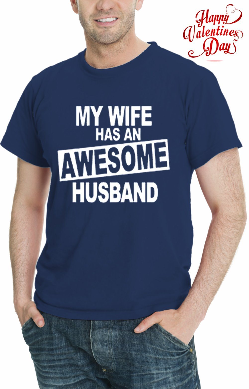 AFONiE Awesome Husband Men Graphic T-Shirt