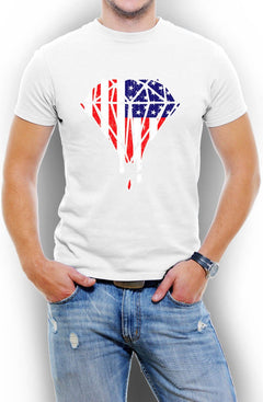 Dripping USA Galaxy Diamond Men T-Shirt Soft Cotton Short Sleeve Tee
