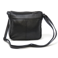 Roby Black Leather Compact Crossbody