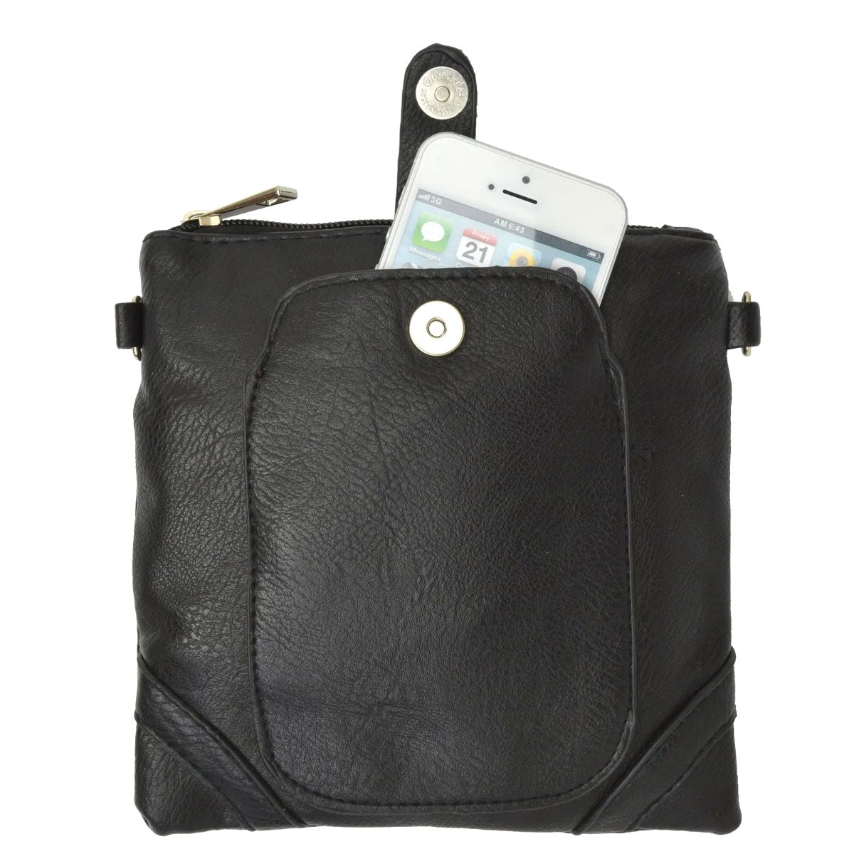 Vegan Leather Light Carry With Removable Strap Cross Body Purse For Women and Girls