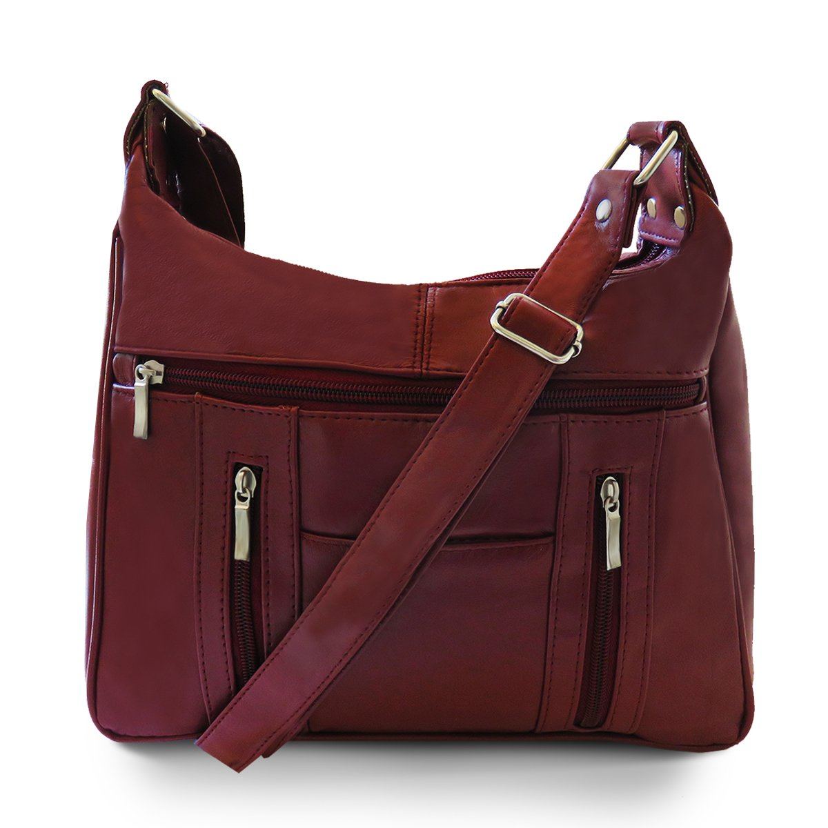 Women Leather Shoulder Handbag Roomy Multiple Pockets Bag Ladies Crossbody  Purse Fashion Tote Top Handle Satchel