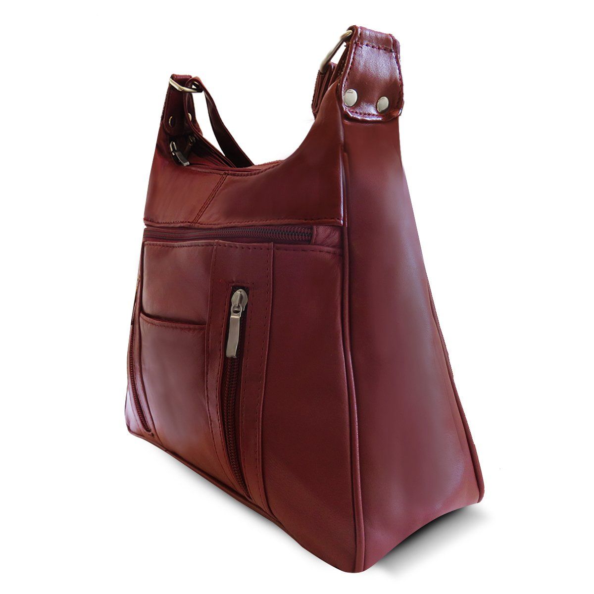 Multi Pockets Handbag, Solid Color Faux Leather Shoulder Bag, Large Ca – La  Boutique Dacula
