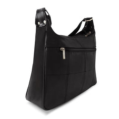 Sleek Multi Pockets Leather Shoulder Handbag