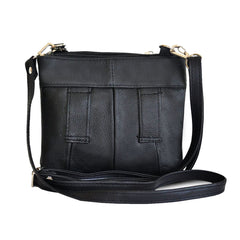 Quality Genuine Leather Cross-Body Bag Black Color