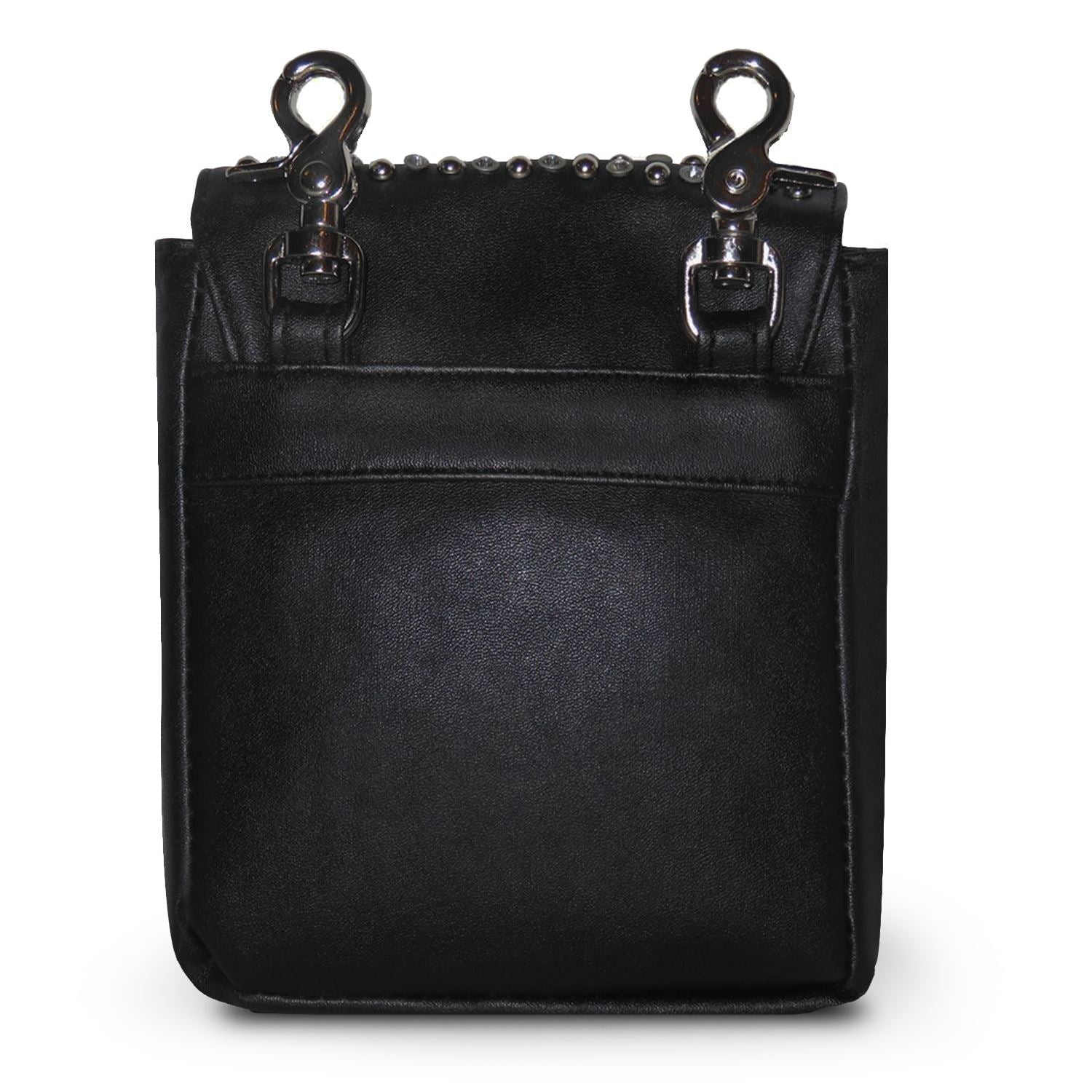Leather Studded Clip Pouch w/Detachable Strap