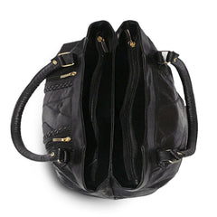 Black Leather Hobo Purse For Women