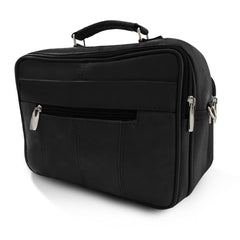 Genuine Fashion Casual Messenger CrossBody Leather Shoulder handbag - Black