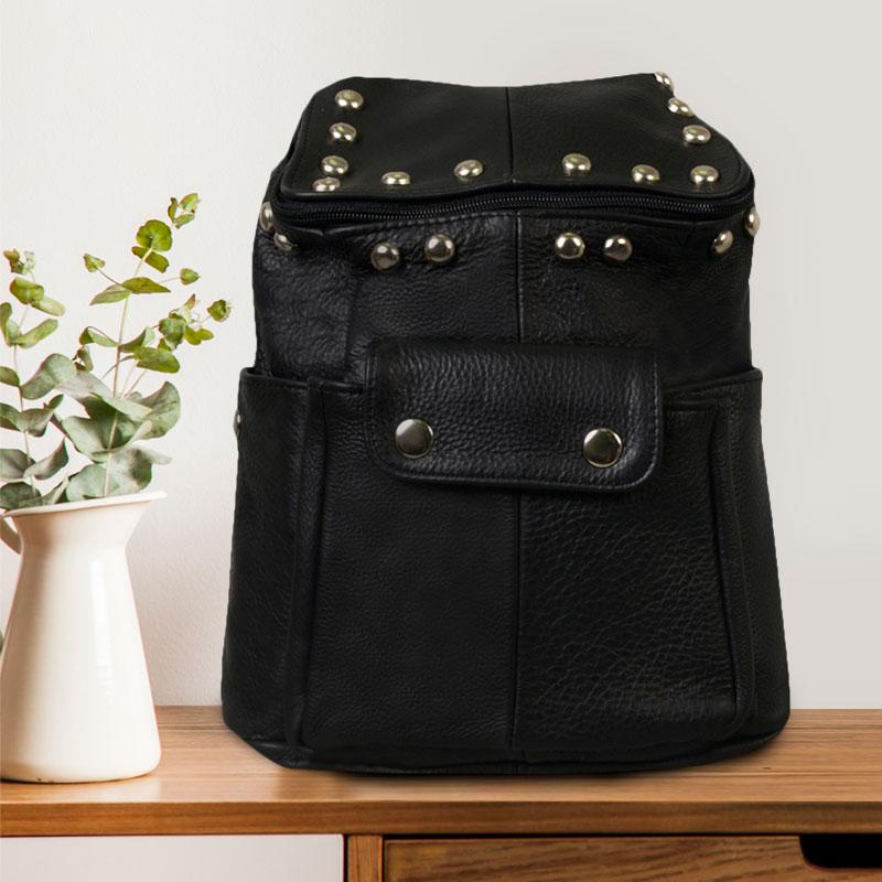 Convertible Leather Backpack