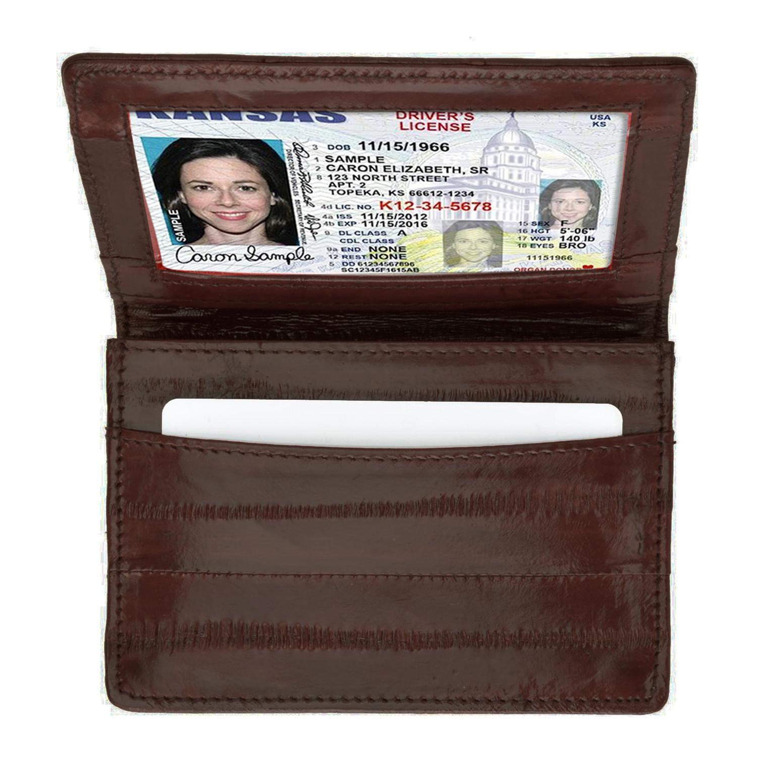Wallet - Genuine Eel Skin Business Card Holder