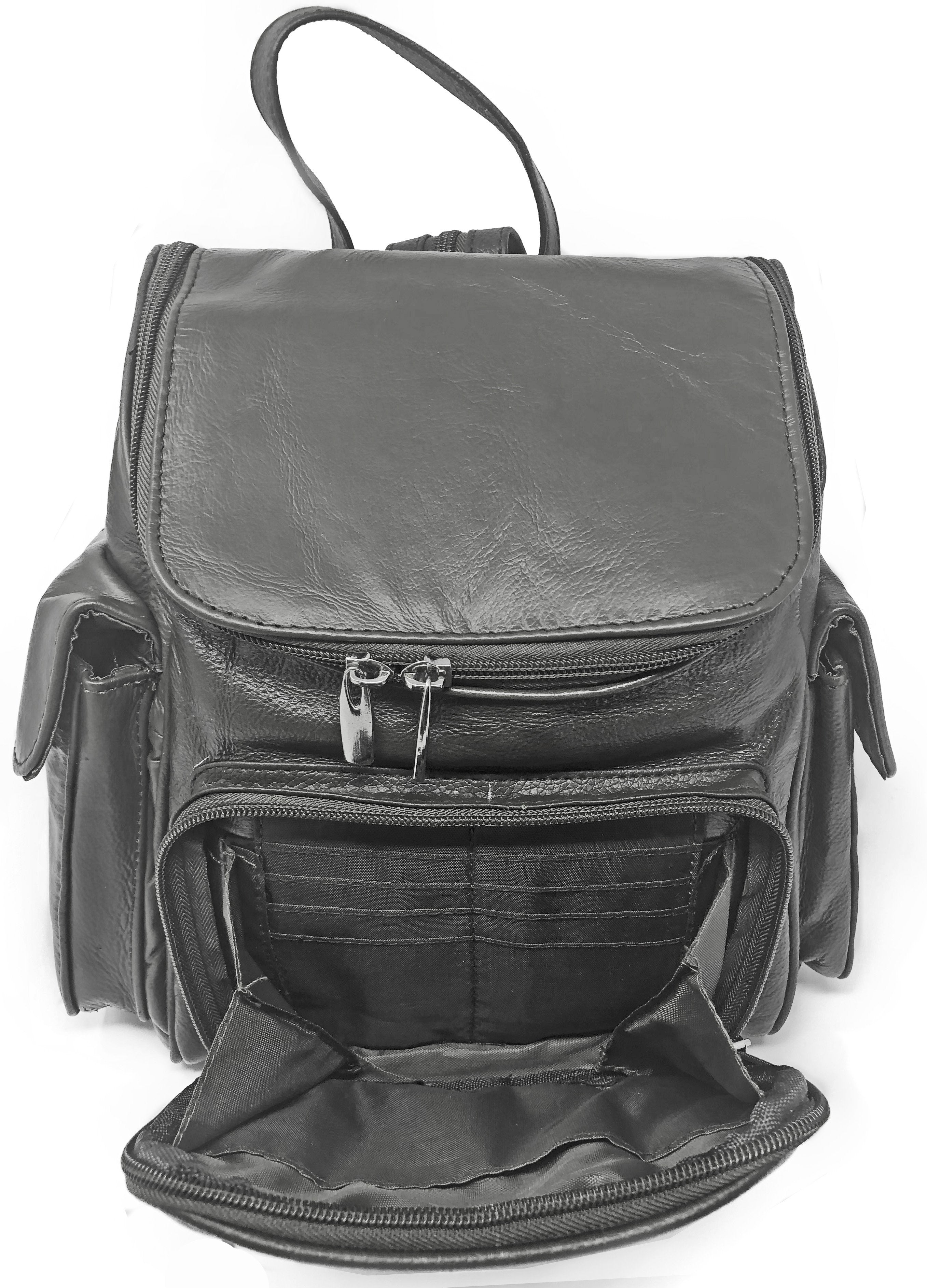 Leather Backpack With Built In Wallet