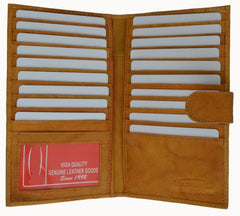 Unisex Genuine Leather Bi-Fold Credit Card Wallet