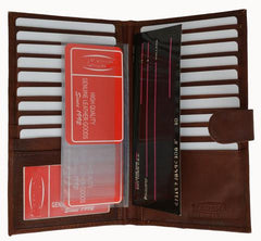 Unisex Genuine Leather Bi-Fold Credit Card Wallet