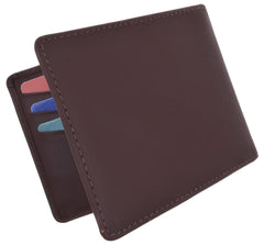 AFONiE Genuine Leather Bi-fold Money Clip Wallet