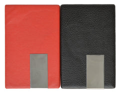 Vegan Leather Credit Card Holder with Magnetic Closure