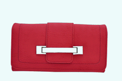 Metallic Flap Soft Bend Leather Wallet - Tan Color