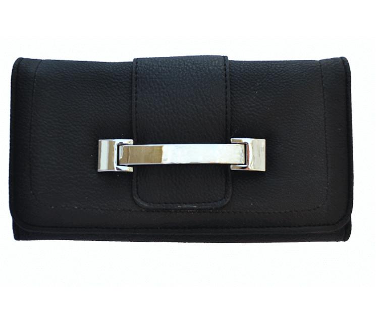 Metallic Flap Soft Bend Leather Wallet - Tan Color
