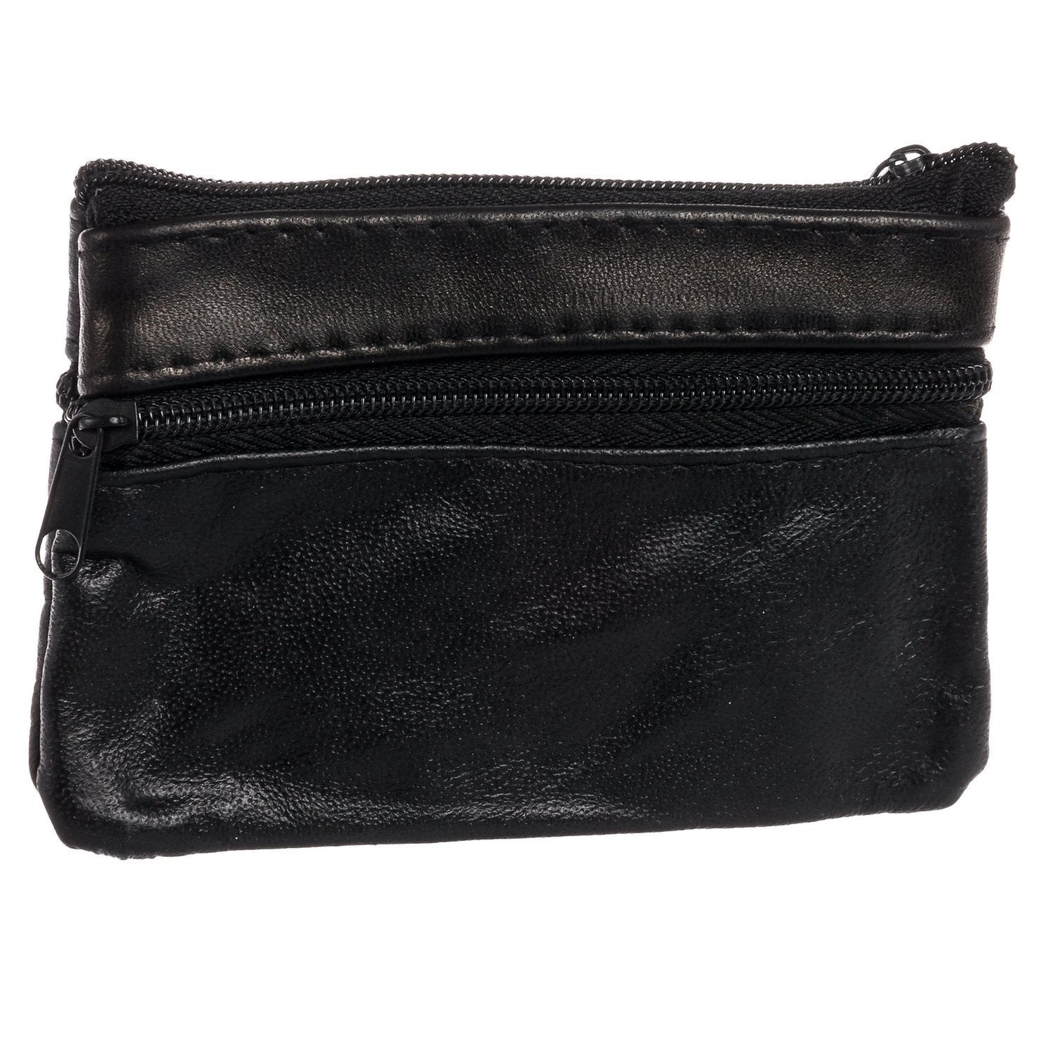 Leather Change Purse with Key Ring