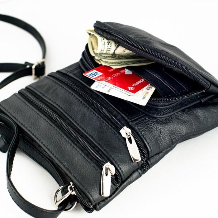 A Soft Leather Crossbody Bag with Wallet Organizer. Less stress on your back more ways to spice up your outfit.