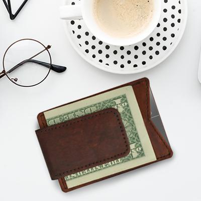 AFONiE Magnetic Leather Money Clip