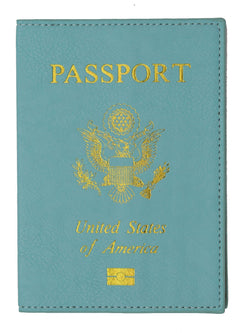 Leather USA Logo Passport Holder - Hot Pink