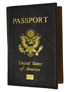 Vegan Leather USA Logo Passport Holder - Purple