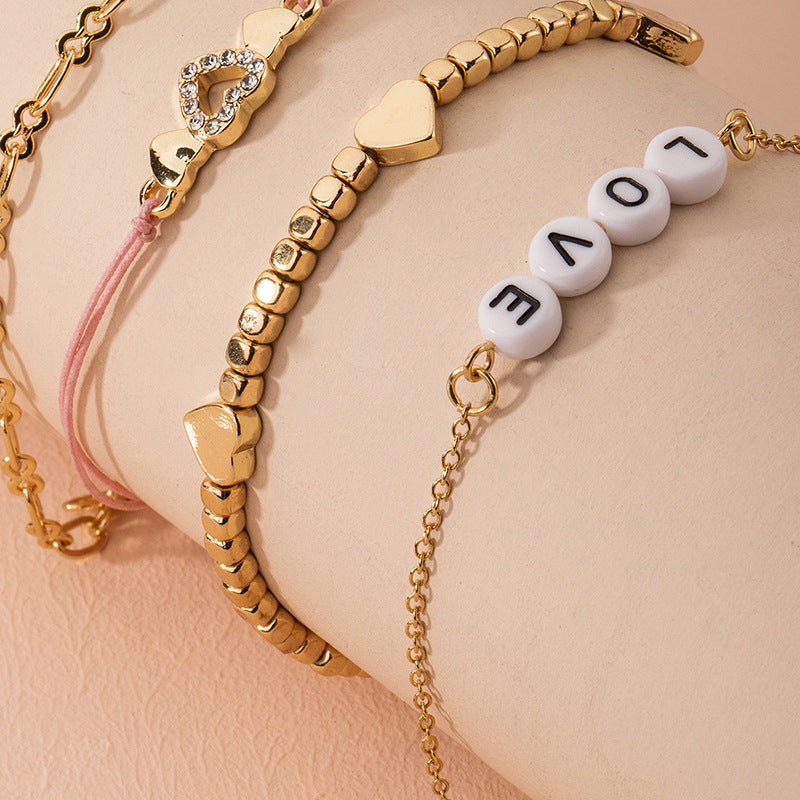 Love Is Gold 4 Part Women Stylish Bracelet
