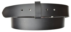 Genuine Leather Belt without Buckle - Black