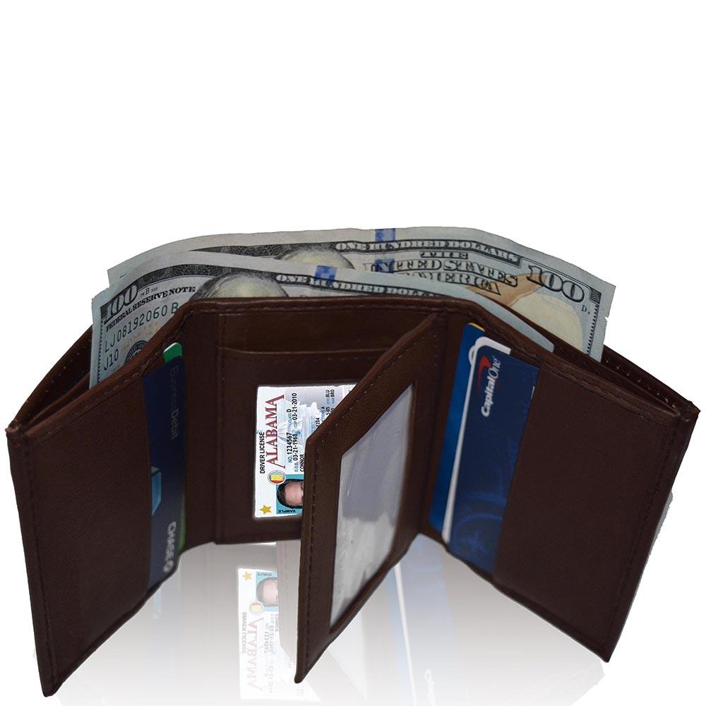 Genuine Ostrich Leather Cover Flip Book Wallet Style