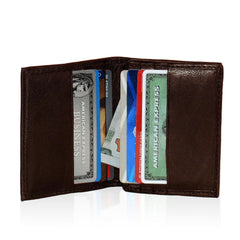 Compact Multi-Card Bifold Wallet for Men - Brown
