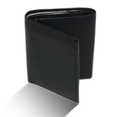 Deluxe Genuine Leather Tri-fold Wallet For Men - Black