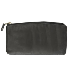 Buggy Carry All Leather Zipper Wallet - Black