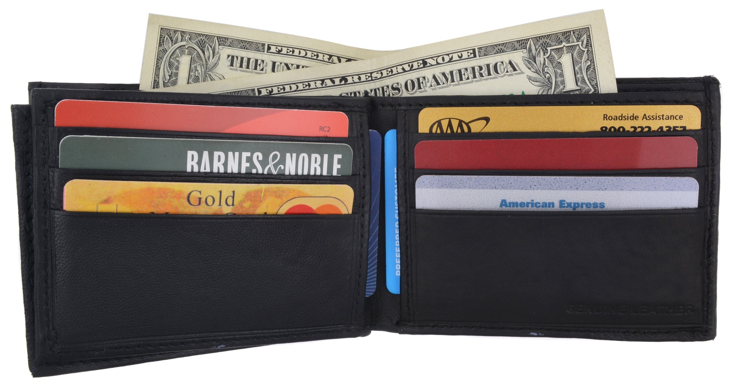 Leather Bi-fold 2 ID's Bifold Wallet