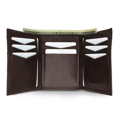 Genuine Leather Diamond Tri-fold Men Wallet