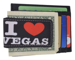 Vegas Lover Leather Money Clip