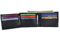 AFONiE Men Trifold Leather Wallet