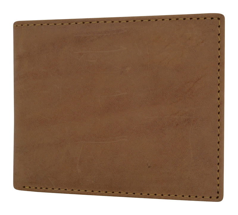 Premium Leather Flap Up ID Window Wallet