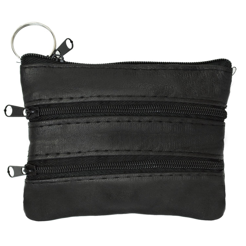 Coin Leather Wallet-Black Color