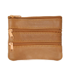 Coin Leather Wallet-Tan Color