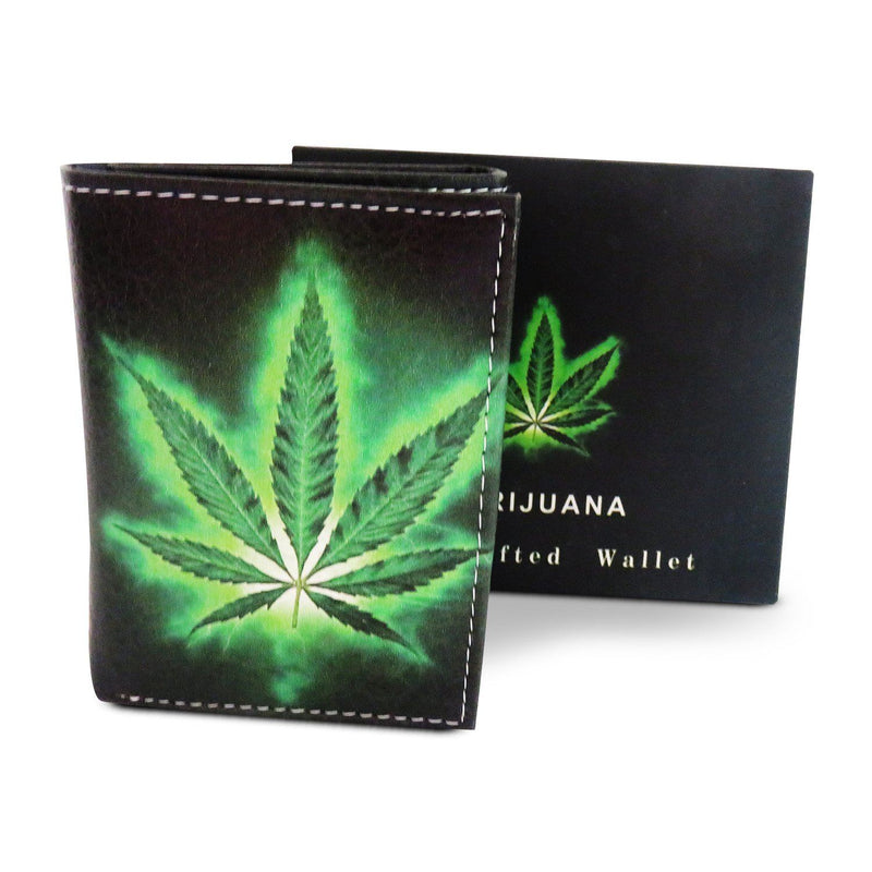 Handcrafted Trifold Graphic Leather Wallet