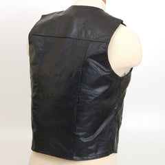 Motorcycle Mens Genuine Leather Vest