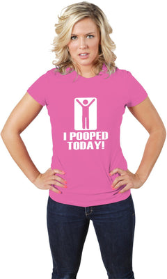 AFONiE I Pooped Today Funny Women's Short Sleeve