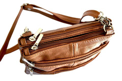 Quality Genuine Leather Cross-Body Bag - Assorted Colors  Color