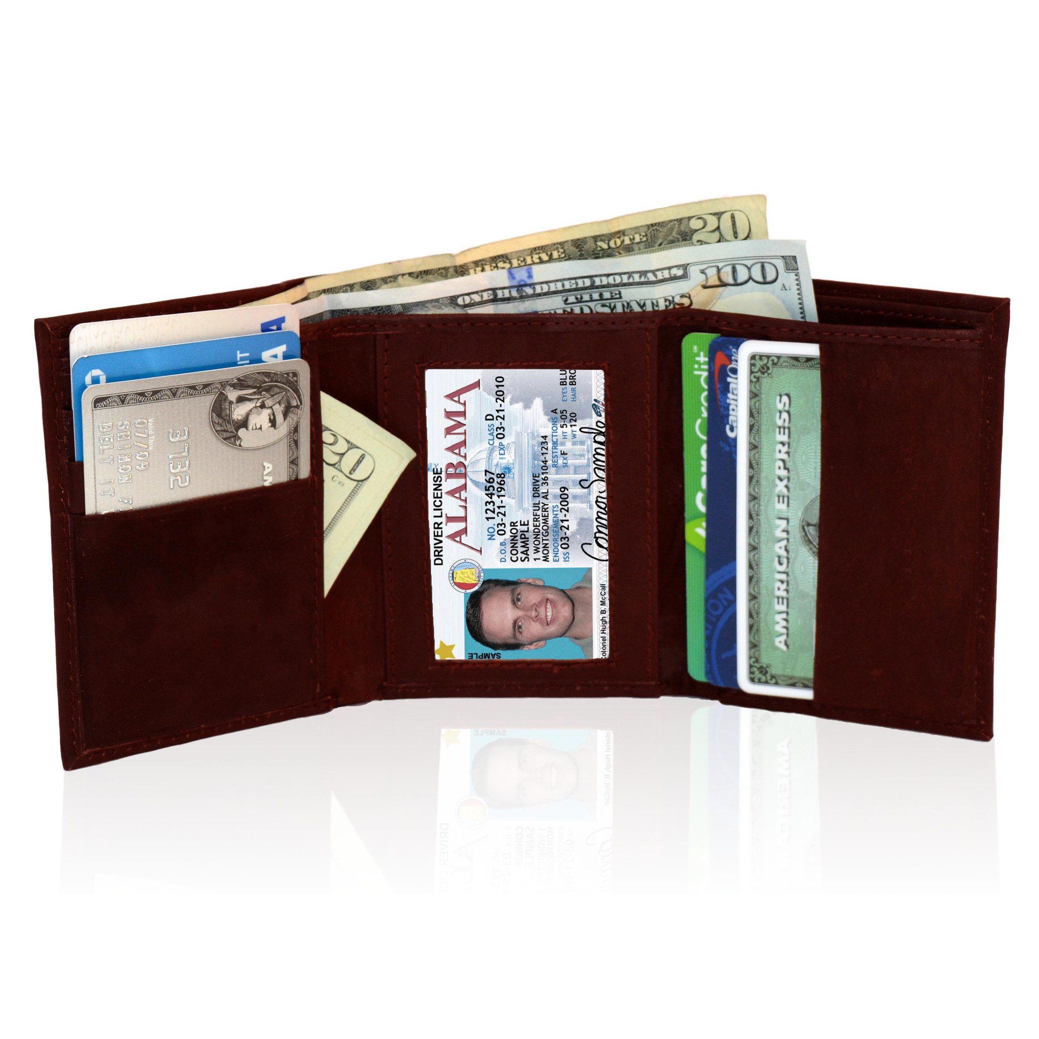 Genuine RFID-Blocking Best Genuine Leather Tri-fold Wallet For Men - Tan
