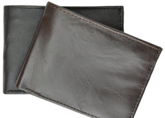 Adorable Deluxe RFID-Blocking Genuine Leather Bi-fold - Black