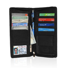 Genuine RFID-Blocking Men's Leather Bifold Wallet Organizer Checkbook Card Case - Brown
