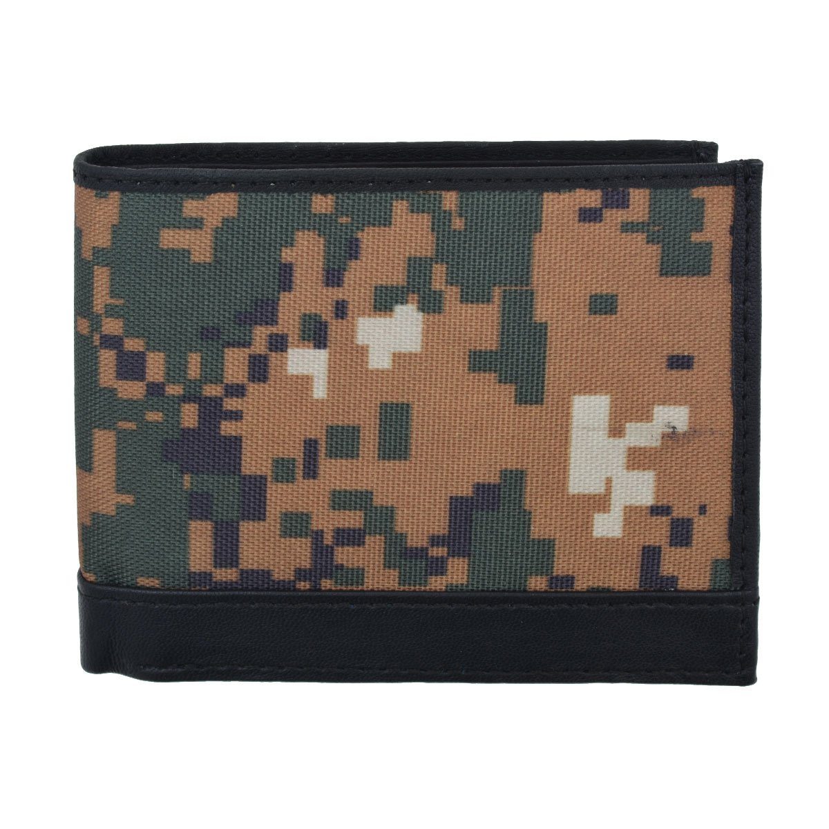 RFID Camouflage Pattern ID window Leather Wallet ...