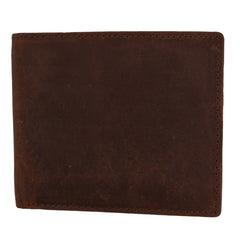 Distressed RFID Leather Slim Bifold Wallet