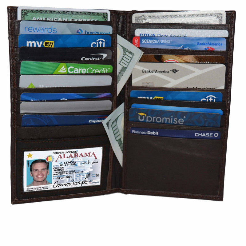 Deluxe RFID-Blocking Premium Soft Genuine Leather Men Wallet - Brown