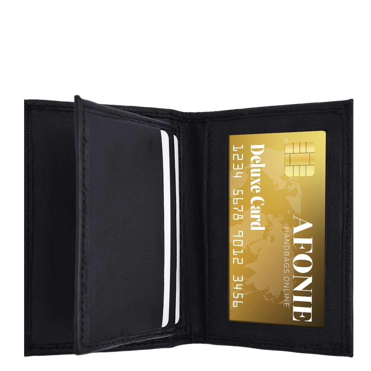 Slim Center Flap ID Premium Leather RFID Blocking Wallet
